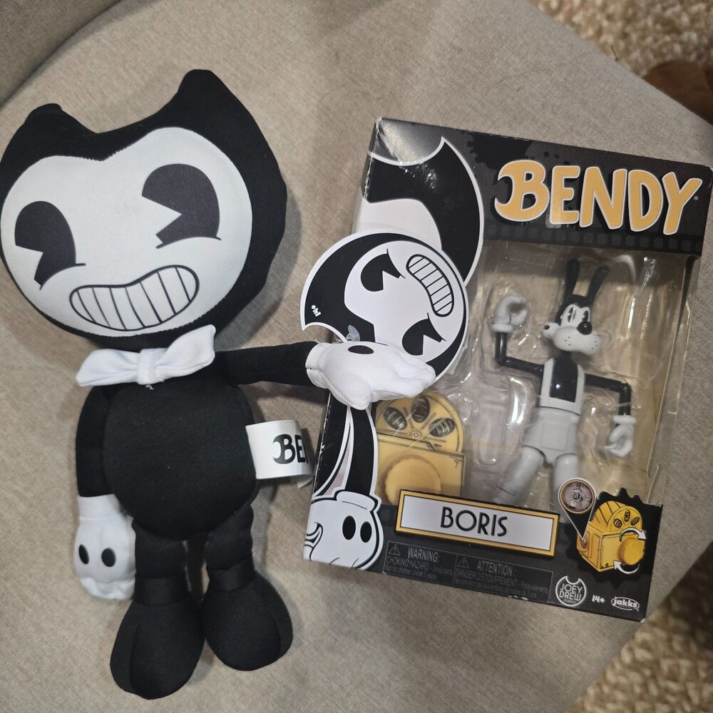 Jakks Pacific Bendy & the ink machine plush and Boris set 0627
